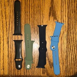 Apple Watch Bands 44mm - Black, Olive Green, Light Blue, Navy Blue